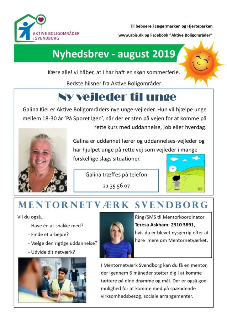 Nyhedsbreve – August 2019 Boligområder i Svendborg