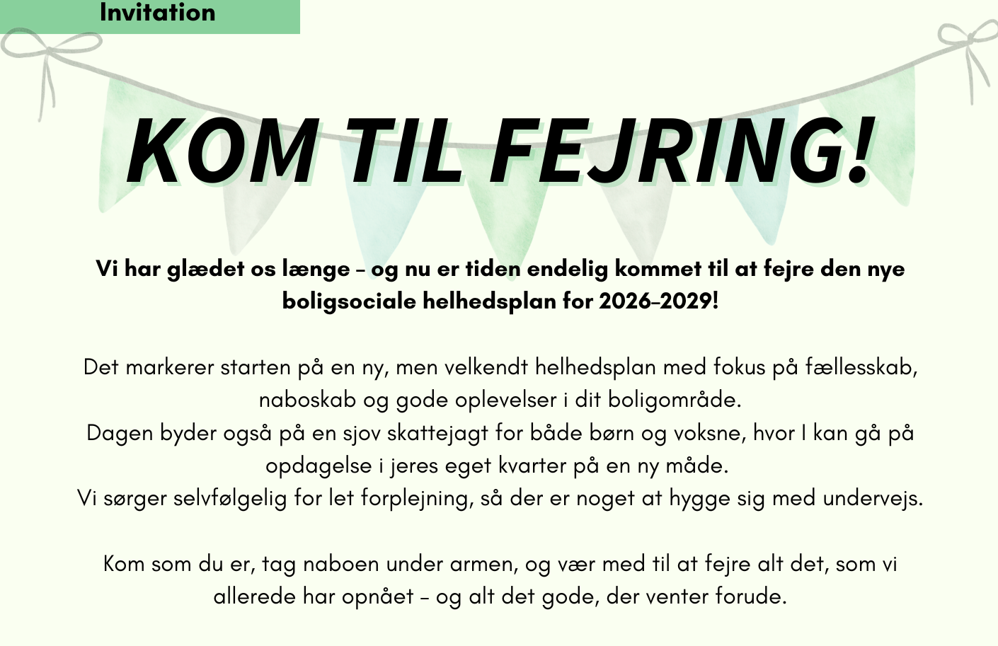 Kick-off – Fejring af ny plan