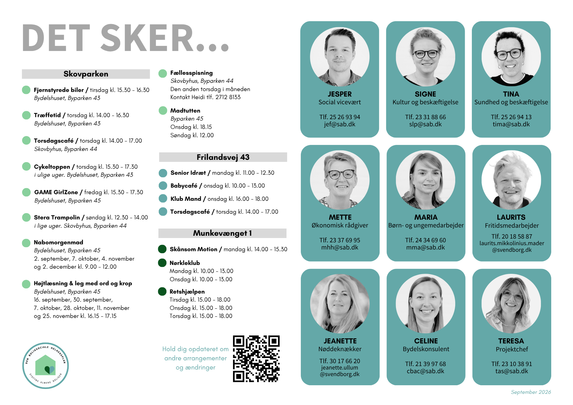 Nye oversigter på vej i postkassen